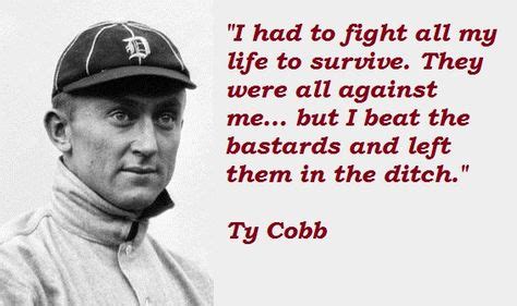 Ty Cobb (With images) | Ty cobb, Baseball quotes, Sports figures