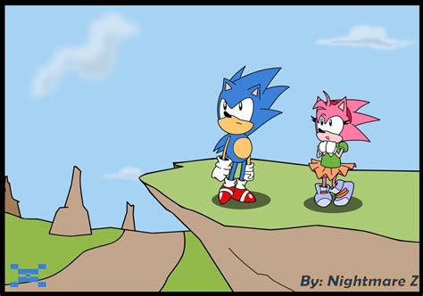 Classic Sonic and Classic Amy by JesusZNightmare on DeviantArt