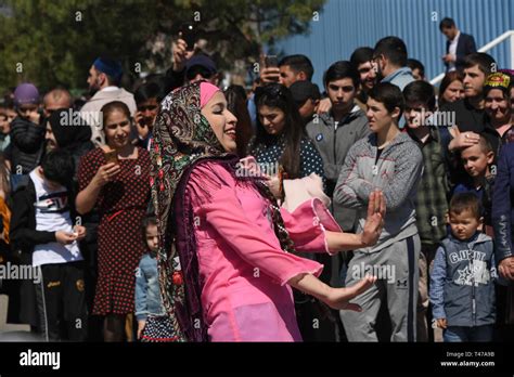 Turkic peoples dancing on the Nowruz celebration in Astrakhan, Russia ...