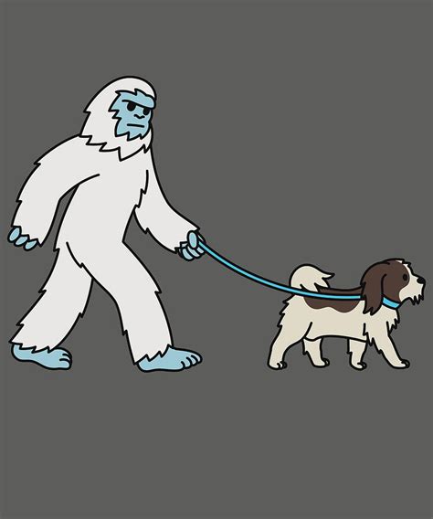 Yeti Shih Tzu Cryptozoology monster Digital Art by Jeff Chen - Pixels