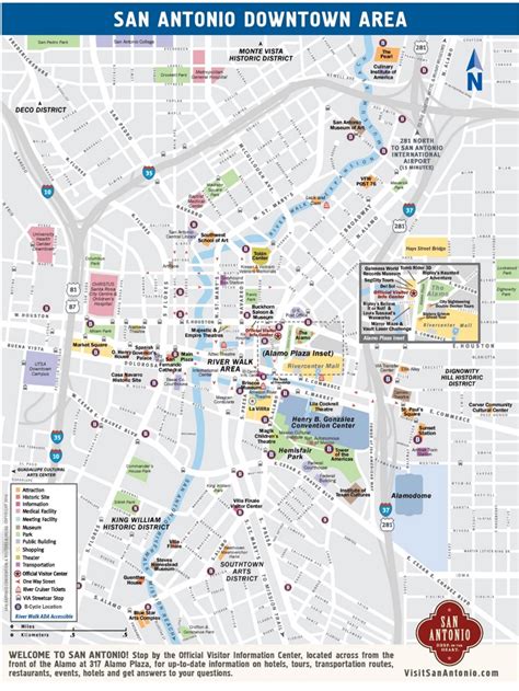 San Antonio downtown map - Ontheworldmap.com