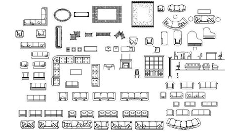 Sofa Armchair Big Set CAD Drawings | ubicaciondepersonas.cdmx.gob.mx