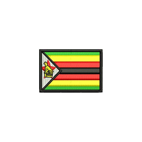 Zimbabwe Flag | Foreign Country Digitized Embroidery Design | e4Hats – e4Hats.com