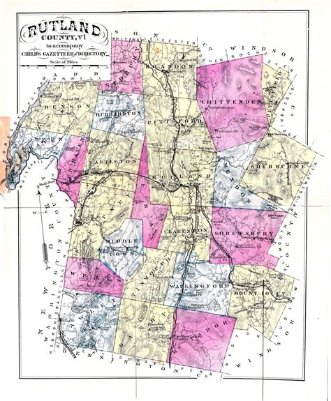 Rutland County Map 1881 - Rutland Historical Society