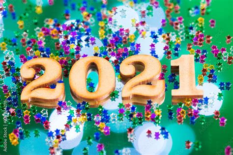 Happy New Year. Numbers in wooden figures. Year 2021 Stock Photo ...