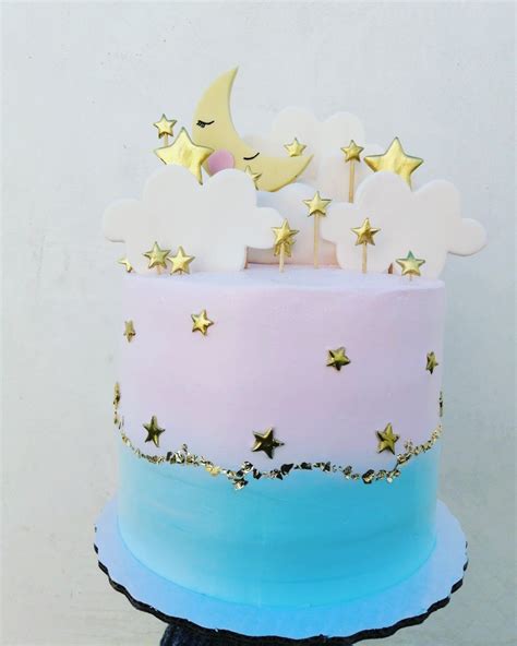 Twinkle twinkle little star baby reveal cake | Beautiful birthday cakes, Bithday cake, Gender ...