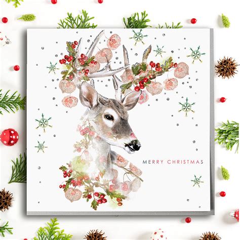 Reindeer Christmas Card By Lola Design Ltd | notonthehighstreet.com