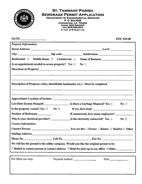 St Tammany Parish Permit Form ≡ Fill Out Printable PDF Forms Online