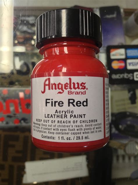 Angelus Fire Red Acrylic Leather Paint 1 FL OZ - Jwong Boutique