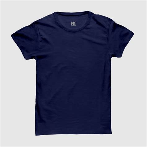Navy Blue Plain T-shirts | Navy Blue Solid T-shirts | nikfashions