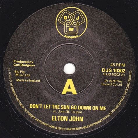 Elton John - Don't Let The Sun Go Down On Me (1976, Vinyl) | Discogs