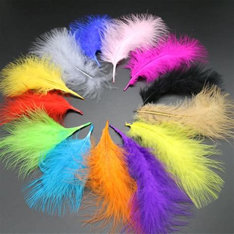 Lucia crafts 9~15cm DIY Dyed Fluffy Turkey Feather Colorful Wedding ...