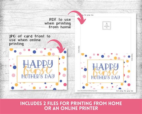 First Mothers Day Card, Printable First Mothers Day, First Mothers Day Gift, New Mom Mothers Day ...