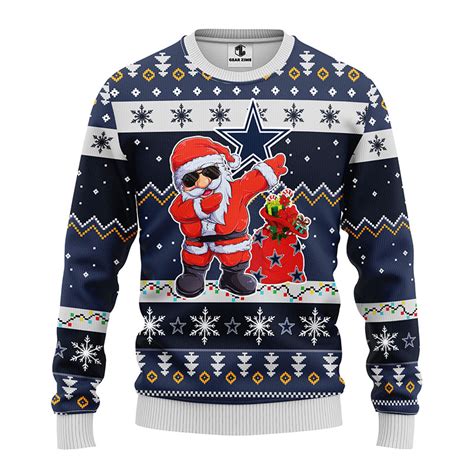 Dallas Cowboys Dabbing Santa Claus NFL Christmas Ugly Sweater - Dallas ...