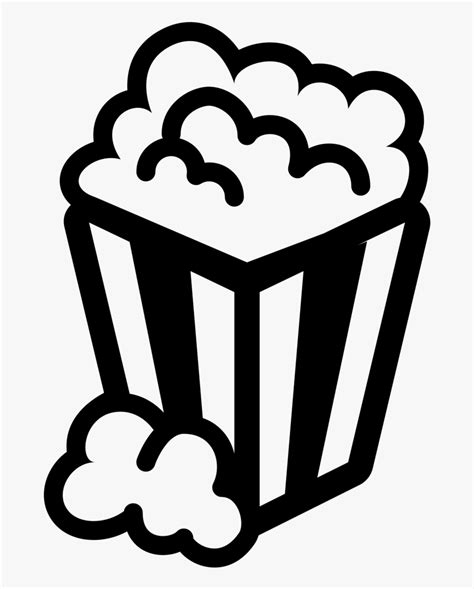 Clip Art Black White Popcorn - Popcorn Png Black And White , Free Transparent Clipart - ClipartKey