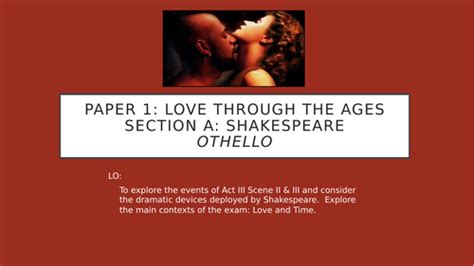 Othello - Act III Scene 3 | Teaching Resources