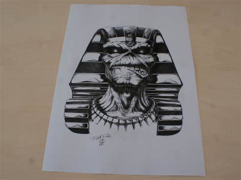 Eddie drawing by Derek Riggs - Iron Maiden Collector