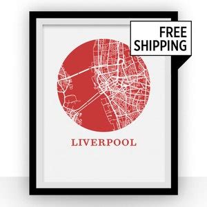 Liverpool Map Print City Map Poster - Etsy