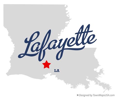 Map of Lafayette, LA, Louisiana