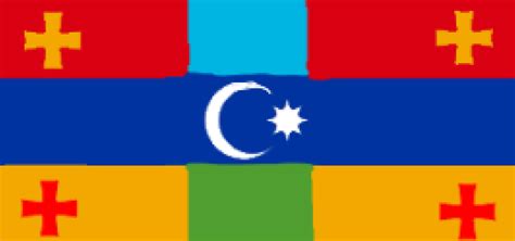 The Georgia-Armenia-Azerbaijan union flag I made : r/flags