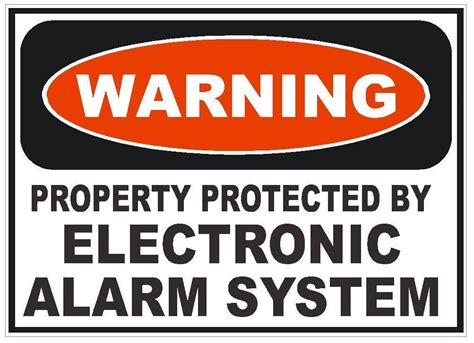 Electronic Alarm System Sticker Home Work Safety Business Sign Decal L – Winter Park Products