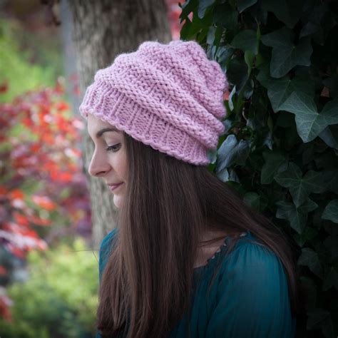 Loom Knit Hat Pattern, Slouch Hat, Beanie, Textured, Bulky, Chunky | This Moment is Good