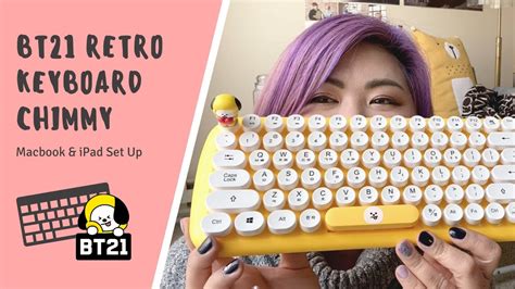 BT21 Chimmy Retro Keyboard: Macbook & iPad Set Up | Beauty Book Corner - YouTube