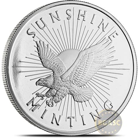 Buy 1 oz Silver Rounds Sunshine Minting .999 Fine Silver Bullion - 1 oz ...