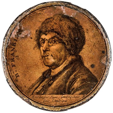 c. 1790 Benjamin Franklin In His Beaver Fur Hat Portrait Snu