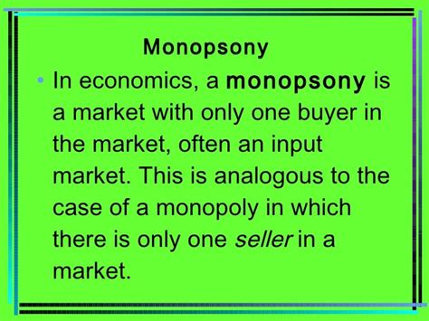 Monopsony lesson