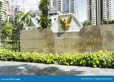 The Royal Thai Embassy in Singapore Editorial Photography - Image of legal, background: 171019127