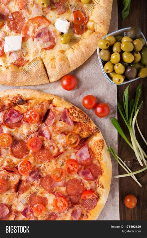 Rustic Pizza Salami Image & Photo (Free Trial) | Bigstock