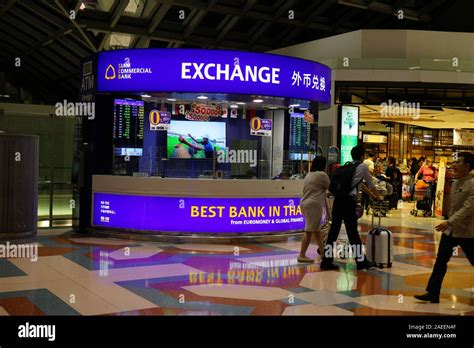 Money Exchange Counter, Bangkok International Airport, Thailand, Asia Stock Photo - Alamy