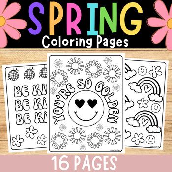 Groovy Flowers Coloring Pages