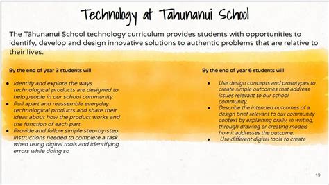 Technology Overview — Tahunanui School Curriculum