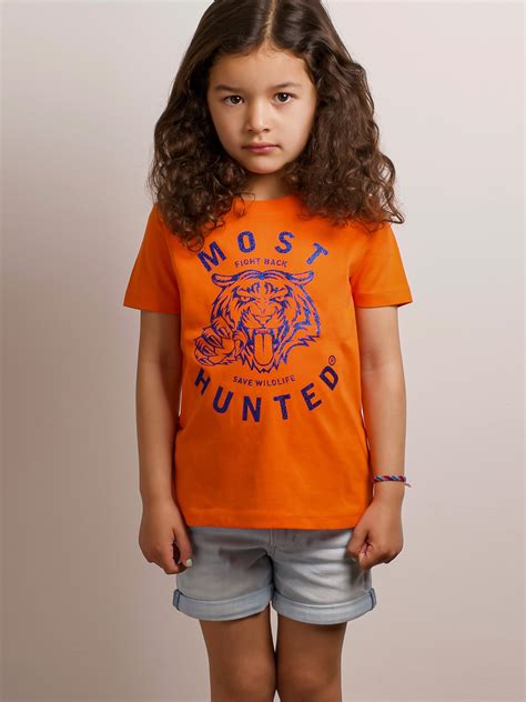 Kids Tiger Claw T-shirt Orange-Glitter Blue – MOST HUNTED