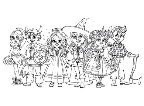 Halloween Costume Coloring Pages - Coloring Pages For Kids And Adults | Halloween costumes ...