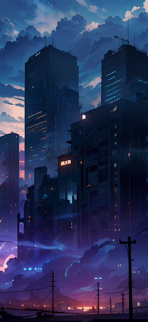 1242x2688 Resolution Anime City 4k Aesthetic Iphone XS MAX Wallpaper ...