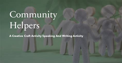 Professions and Services - Community Helpers Craft Writing and Speaking Collage Activity