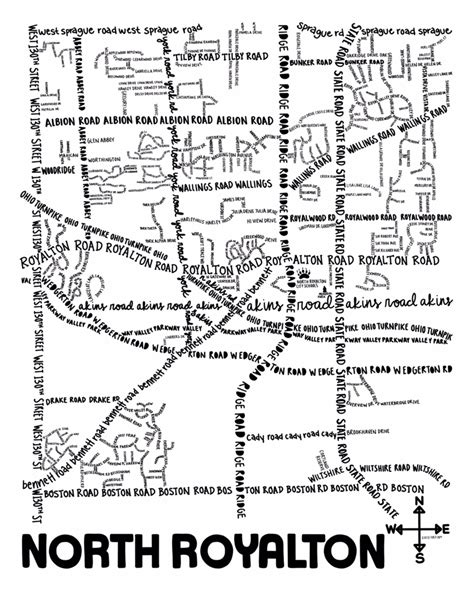 North Royalton Map Print – Fiber and Gloss