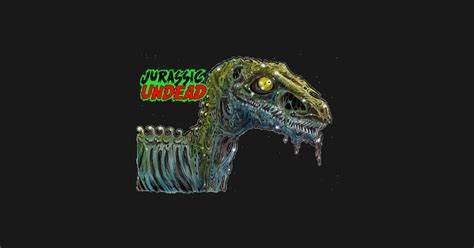 Jurassic Undead Raptor Head - Raptor Zombie - Notizblöck | TeePublic DE