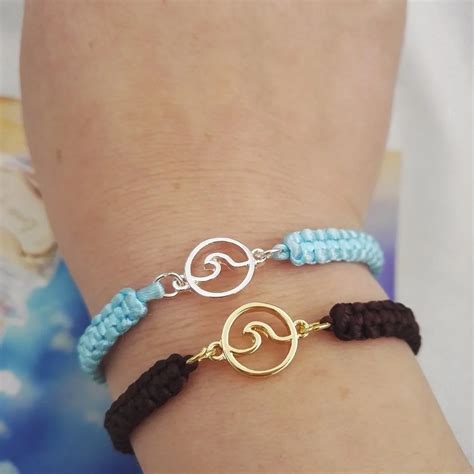 SanLan Fashion Dainty Ocean jewelry Wave Bracelet Simple handmade Wave ...