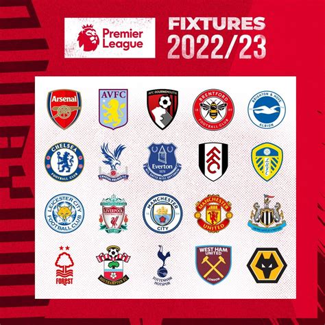 Full List: Complete English Premier League Fixtures For 2022/2023 Season