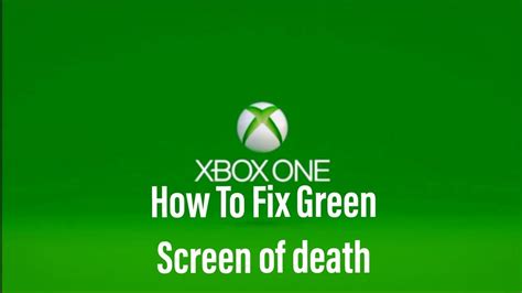 How To Fix The Green Screen Of Death On Xbox 2020 - YouTube