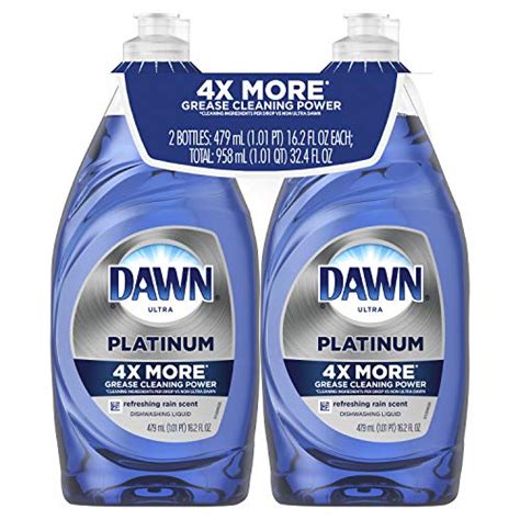 Dawn Platinum Dishwashing Liquid Dish Soap, Refreshing Rain, 16.2 Fl Oz (Pack of 2) | Pricepulse