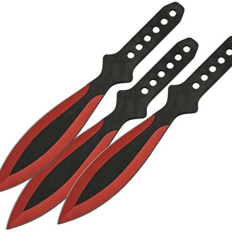 China Made Throwing Knife Set Red (5.5") - Chicago Knife Works