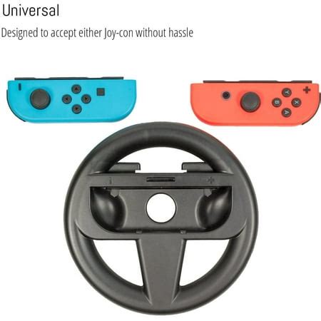 Orzly Steering Wheels for Nintendo Switch Joy-Cons, Racing Wheels for ...