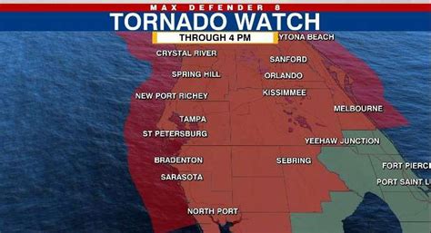 Tornado watch issued for all of Tampa Bay; Pasco, Hernando counties ...