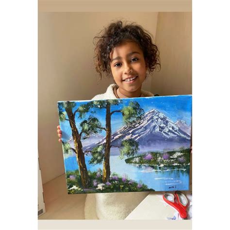 North West Scores Invite to Bob Ross Museum After Viral Painting - Scoopsky