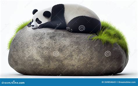 Adorable Giant Panda Bear Sleeping Stock Illustration - Illustration of ...